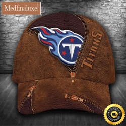 tennessee titans brown leather all over print 3d classic cap