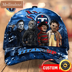 tennessee titans nfl personalized trending cap mixed horror movie characters