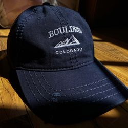 boulder colorado mountain hat embroidered, dad hat, baseball hat vintage