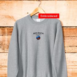 red rock canyon sweatshirt, nevada crewneck embroidered vintage