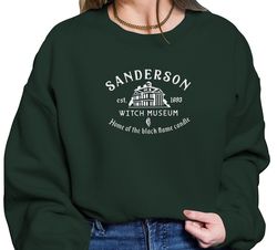 embroidered halloween sweatshirt, sanderson sisters witch museum hocus pocus autumn jumper, cosy autumn sweater, winter