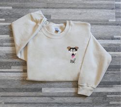 personalized embroidered pet hoodies crewneck  custom pet embroidered hoodies tshirt  custom dog cat  customized embroid