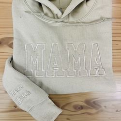 mama neutral embroidered sweatshirt, mama sweatshirt, gift for new mother, baby shower gift, pregnancy announcement, mot