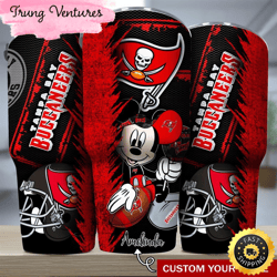 custom name nfl tampa bay buccaneers tumbler mickey tumbler art for sports fan