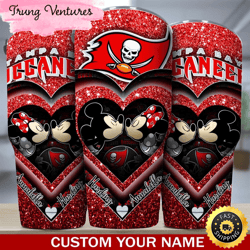 custom name nfl tampa bay buccaneers tumbler mickey tumbler for couples this valentine