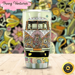 hippie van stainless steel tumbler for men and women