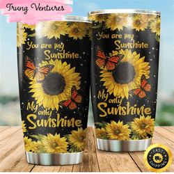 hippie you are my sunshine gift for lover travel tumbler