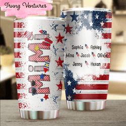 patriotic doodle 4th of july mimi and grandkid tumbler