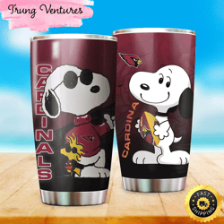 snoopy arizona cardinals nfl football teams big logo 10 gift for fan travel tumbler