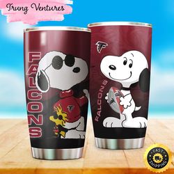 snoopy atlanta falcons nfl football teams gift for fan travel tumbler