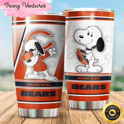 snoopy chicago bears nfl football teams big logo 9 gift for fan travel tumbler