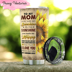 sunflower mom stainless steel tumbler cup