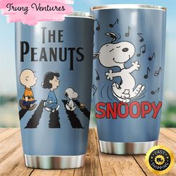 the peanuts snoopy and charlie brown gift for lover travel tumbler