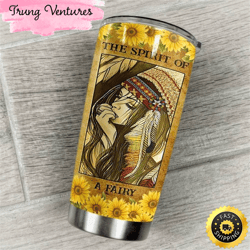 the spirit of a fairy hippie stainless steel tumbler for men and women