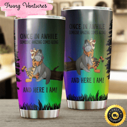 tiger and eeyore winnie the pooh honey a case of important things gift for lover day travel tumbler