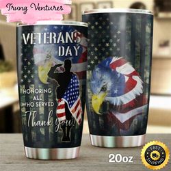 veterans american stainless steel tumbler cup travel
