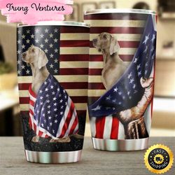 weimaraner american stainless steel tumbler cup travel