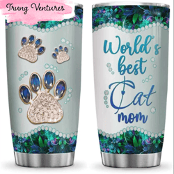 wold's best cat mom happy mothers day tumbler