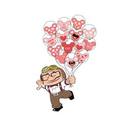 carl mr. house valentine day balloon png
