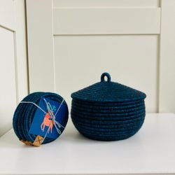 round storage basket rope basket 5.5'' x 6.5''