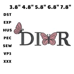 butterfly dior embroidery design file, butterfly dior anime inspired embroidery design file, machine embroidery design