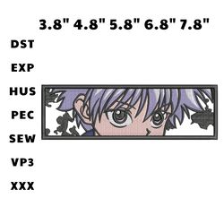 killua rectangular embroidery design file, killua anime inspired embroidery design file, machine embroidery design