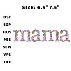 mama machine embroidery design, mama floral embroidery letters,floral mama digitale stickdatei stickmuster, flowers mama