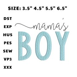 mama's boy embroidery design, mother's day machine embroidery file, 4 sizes, instant download