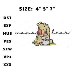 mama bear embroidery design, mother day machine embroidery designs, vintage mom embroidery designs, retro mama files