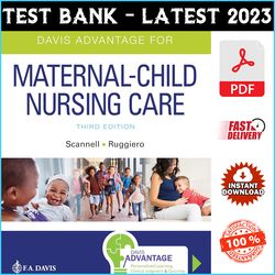 test bank for davis advantage for maternal-child nursing care 3rd edition by scannell ruggiero - pdf