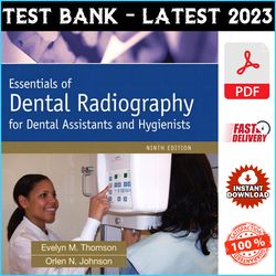 test bank for essentials of dental radiography 9th edition evelyn thomson - pdf
