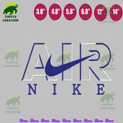 nike air - machine embroidery design file, machine embroidery pattern, digital instant download, logo embroidery pattern