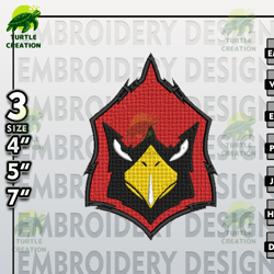louisville cardinals embroidery files, ncaa logo embroidery designs, ncaa cardinals, machine embroidery -turtle creation