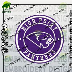 ncaa high point panthers embroidery designs, ncaa logo embroidery files, high point panthers embroidery -turtle creation