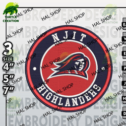 ncaa njit highlanders embroidery designs, ncaa njit highlanders logo embroidery files, machine embroidery designs