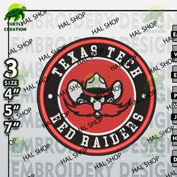 ncaa texas tech red raiders embroidery designs, ncaa logo embroidery files, red raiders embroidery - turtle creation