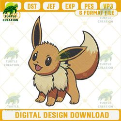 eevee embroidery designs, pokemon embroidery files instant download - turtle creation