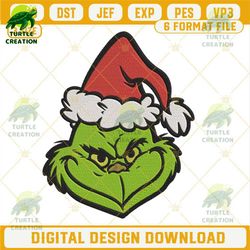 grinch face christmas hat embroidery design files.jpg