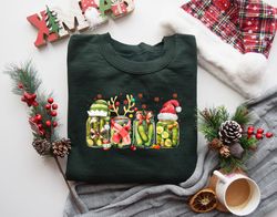 christmas pickle sweatshirt, vintage pickle sweater, canning season sweatshirt, holiday sweater, pickle lover gift, chri