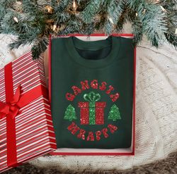 gangsta wrappa shirt, merry christmas, christmas shirt,funny christmas shirt,gangster wrapper shirt,xmas family shirt,ch