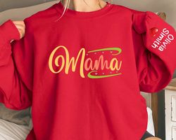 personalized mama sweatshirt, custom mom sweatshirt, minimalist momma sweater, christmas gift for mom, gift for her