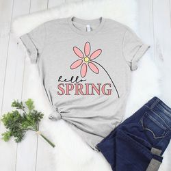 hello spring shirt, hello spring, spring flower shirt,  freedom shirt, easter shirt 1