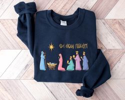 oh holy night sweatshirt, jesus is the reason for the season sweatshirt, christian christmas shirt, christmas jesus shir