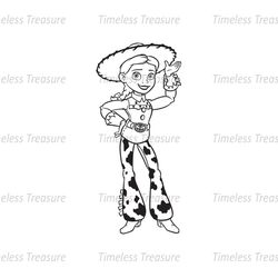 Disney Cartoon Toy Story Character Cowgirl Jessie Silhouette SVG