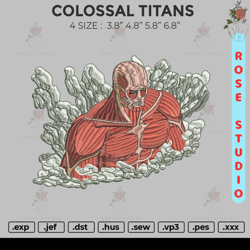 colossal titan embroidery, embroidery file, embroidery design