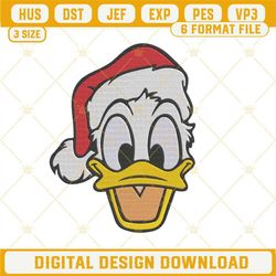 christmas donald duck machine embroidery design file.jpg