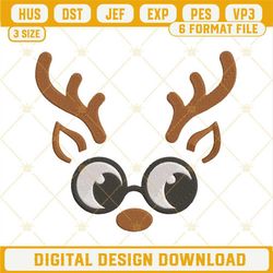 christmas reindeer face embroidery design file.jpg