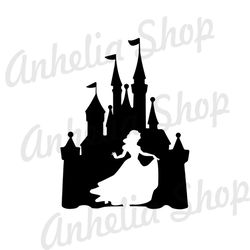 Belle And The Beast Disney Princess Castle SVG