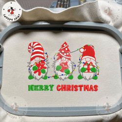 2023 christmas season embroidery machine shirt, xmas gnome embroidery shirt, merry xmas embroidery machine shirt