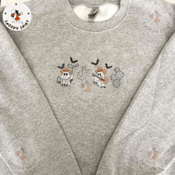 cute ghost cowboy embroidery machine shirt, western spooky embroidery machine shirt, spooky halloween embroidery shirt